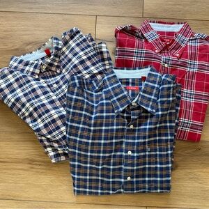 IZOD Plaid Heavy Cotton Long Sleeve Button Down Men’s Shirt Lot Of 3 Size XL